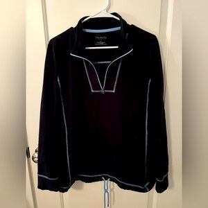Talbots navy quarter zip sweatshirt Size XL